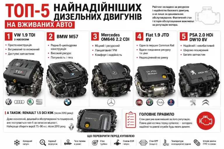 Пять самых надежных дизельных двигателей на авто с пробегом: моторы, которые еще не время списывать